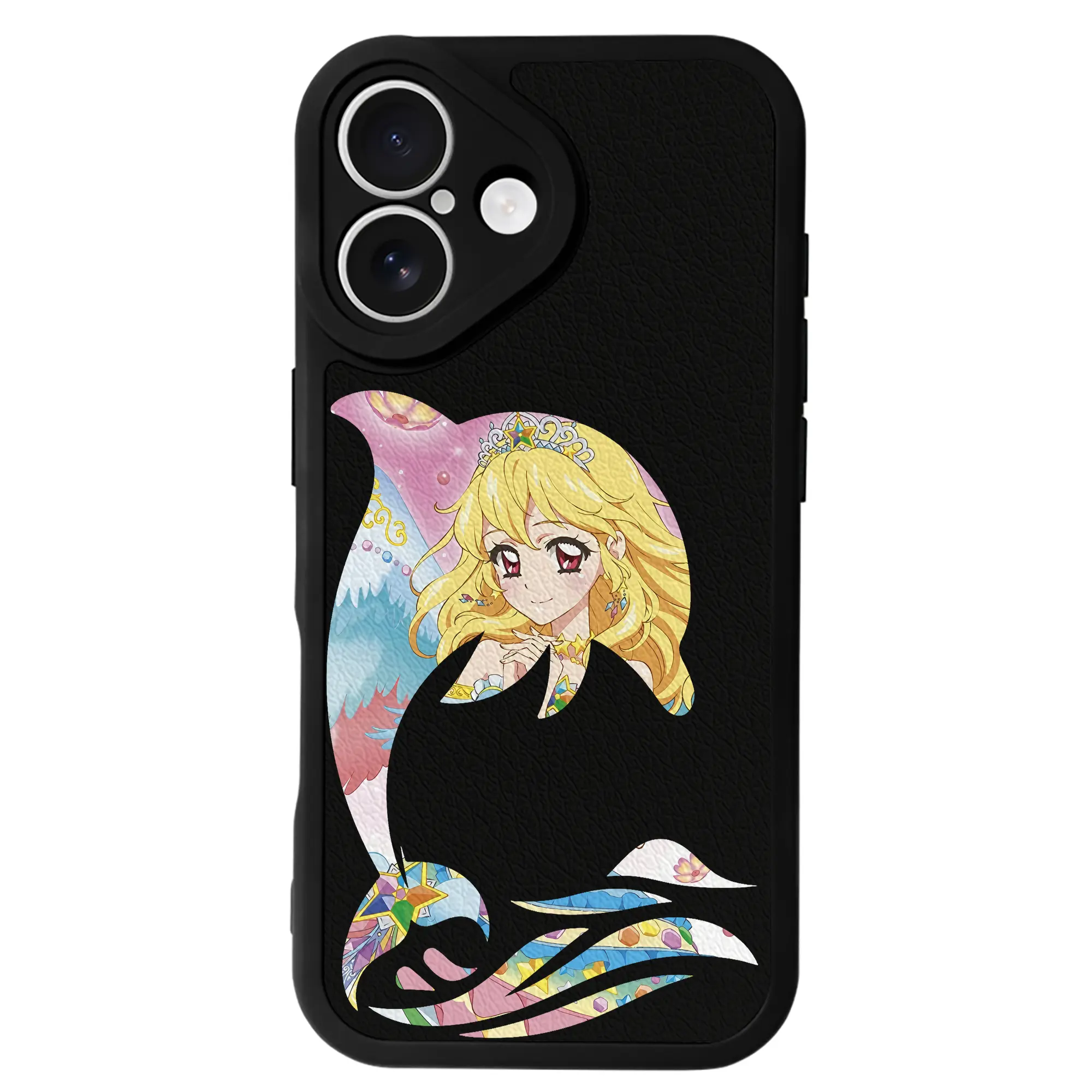 アイカツ グッズ 星宮 いちご - IPhone 16シリーズ対応 ・ シリコンスマホケース ・ レザー調 ・ 高精度フィット ・ 耐衝撃 ・ ワイヤレス充電対応 ・ 精密カット